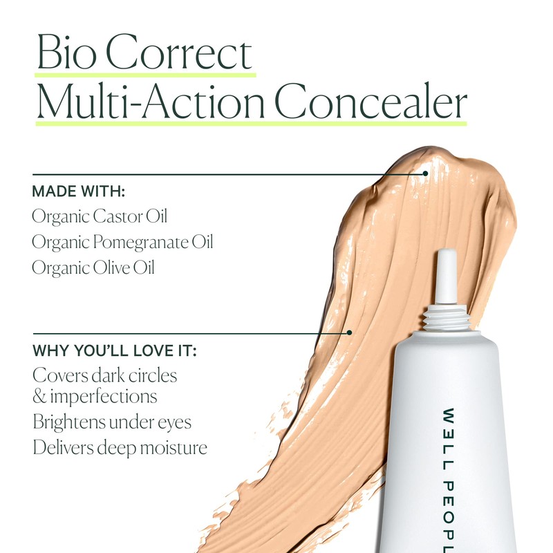Well People Bio Correct Concealer, Full-coverage, Nourishing Liquid Concealer For