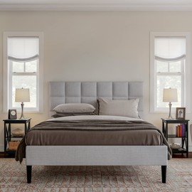 Lavish Home Side Tables with Two Shelves – Set of 2 Contemporary Nightstands with X-Legs – Wooden End Table Pair for Living Room or Bedroom (Black)