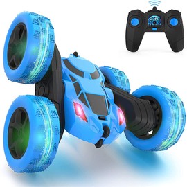 ANNTHOR Carro Acrobático a Control Remoto, Carro a Control Remoto Recargable, 4WD Carrito de Juguete, Coche con Control Remoto RC de Doble Cara, Rotación de 360 °, Ideal para Niños de 4 a 12 Años