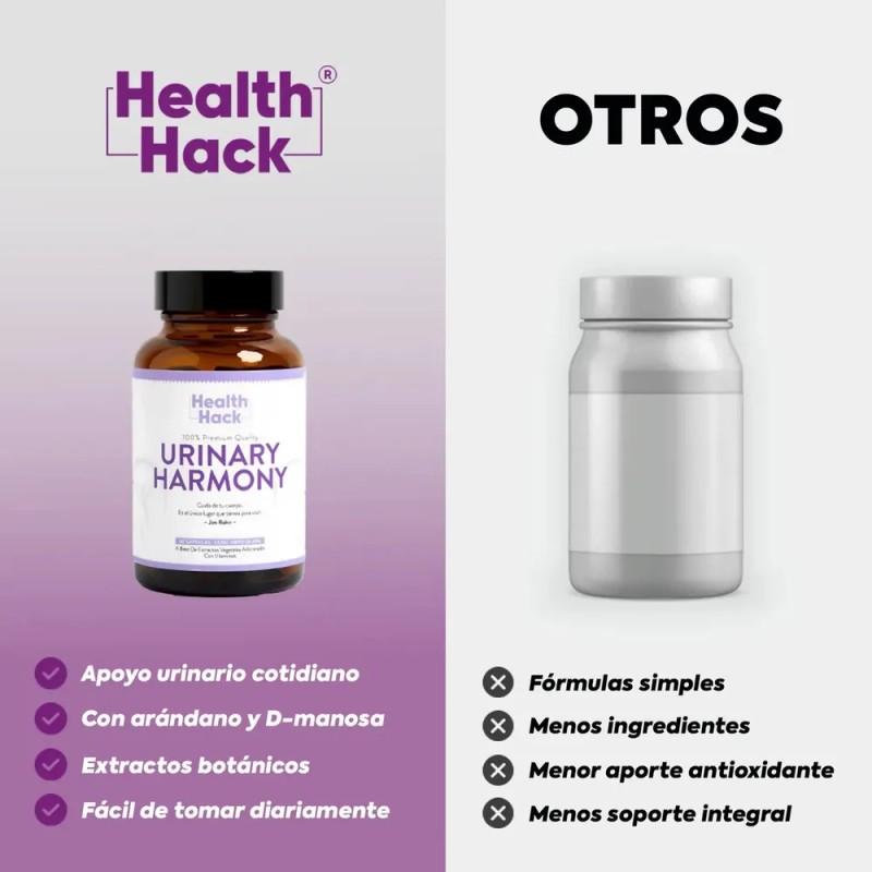 Vitaminas Salud Urinaria Con Cranberry Y D-manosa 60 Cáps Hh