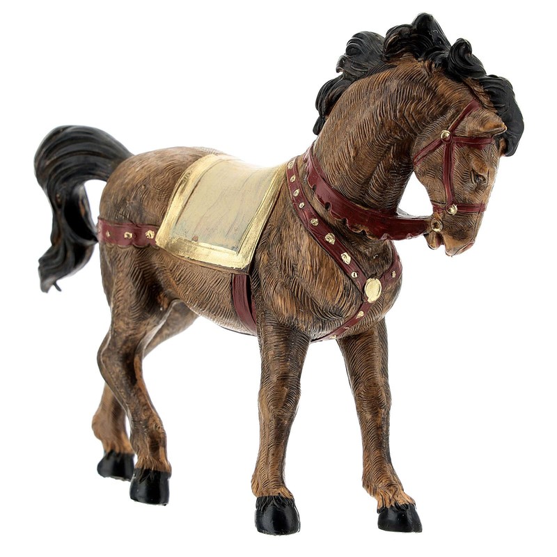 Holyart Fontanini Nativity Scene: Horse with black mane 12cm by