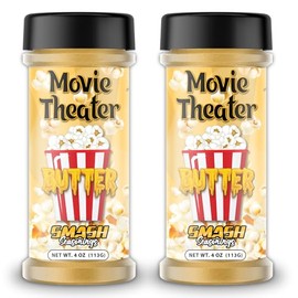 Butter Popcorn Seasoning Shaker – 2 Pack Rich Buttery Flavor Blend for Snacks – Savory Sprinkle for Popcorn, Corn on the Cob, Potatoes, Veggies, Fries, Pasta, Chips, Snacks, Meals, Movie Nights