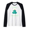 I'm Ribbiting With Excitement! Cute Frog Designs Present Raglan Baseball