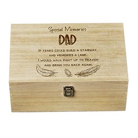 ukgiftstoreonline Dad Remembrance Large Wooden Memory Keepsake Box Gift