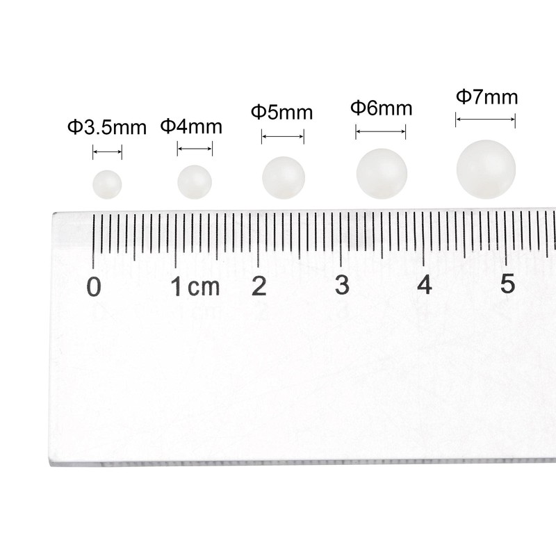 sourcing map 50pcs 6mm Nylon Solid Plastic Bearing Balls G1
