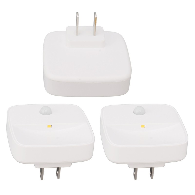 3PCS Plug in Night Light Motion Sensor Dusk to Dawn