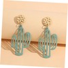 SAFIGLE Fashionable Jewelry 1 Pair Cactus Earrings Unique Statement Earrings