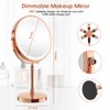Lighted Makeup Mirror, 3000 mAh Rechargeable Double Sided Magnifying Vanity