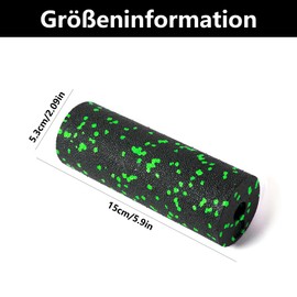 Faszienrolle Klein, Mini Faszienrolle Fuß, Faszienrolle Für Füße, Faszienrolle Fusssohle, Für Unterwegs,Im Büro Oder Fitnessstudio(Dunkelgrün)