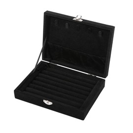 Nideen Velvet Jewellery Box for Ring Necklace, Ring Storage Box Jewellery Ring Display Organiser Earring Necklace Storage Organiser(Black)