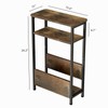 THUMEYE 7.1" Narrow Side Table for Small Spaces, 3 Tier