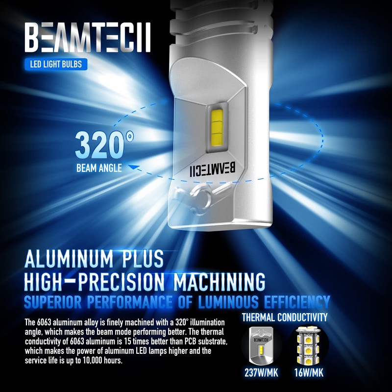 BEAMTECH H11 Led Fog Light Bulb, CSP Chips 6500K 800