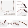 FEIVSN 3-Pack Rimless Reading Glasses For Women, Lightweight Spring Hinge