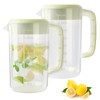 BPFY Clear Plastic Pitcher with Lid, 2 Pack Clear Water