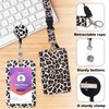 Card Holder ID Vertical, Fashionable Sliding ID Cover, 2 Leopard
