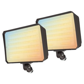 Bekada LED Flood Lights Outdoor with Dusk to Dawn Photocell, Security Lighting 100W 80W 60W Tunable, 3/4/5000K Adjustable Knuckle Mount Exterior Floodlights for Garage, Stadium, IP65 Waterproof 2 Pack