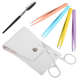 Baluue 2sets 6-piece Eyebrow Grooming Tools Set Portable Beauty Tweezers for Hair Removal Shaping Trimming 6pcs*2
