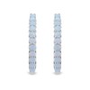 Created Opal Sterling Silver Inside Out Hoop Earrings