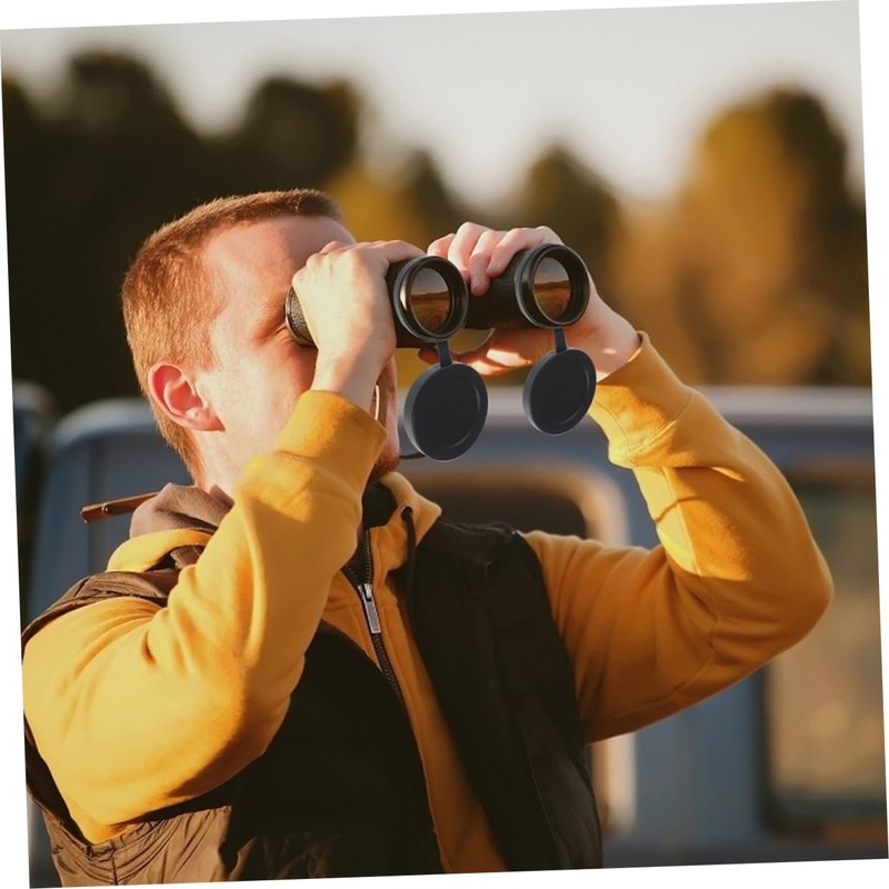 Gatuida 1set Rubber Objective Lens Caps and Scratch Binocular Lens