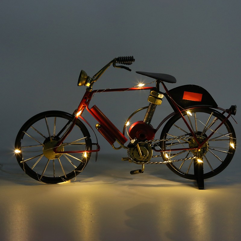 Red Mini Modern Bicycle Model Artwork Home Shop Decoration Ornament