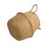 BlueMake Woven Seagrass Belly Basket for Storage, Plant Pot, Laundry,