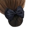 KISARG バレッタ シニヨンネット付き お団子ネット レディース ヘアアクセサリー 女性 まとめ髪 髪留め 髪飾り