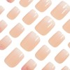YoYoee Short Square Press on Nails Gradient Fake Nails Acrylic