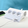 revolt Power Strip with USB: 5-Way Table Power Strip with