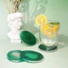 Agate Drink Coasters Set of 4, Natural Stone Coaster for