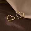 Reffeer Solid 925 Sterling Silver Heart Earrings Hoop Minimalist Sleeper