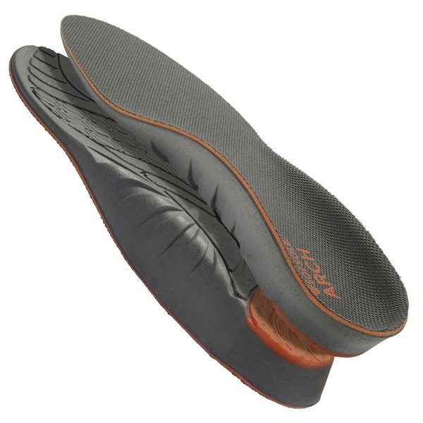 Sof Sole mens High Arch Performance Full-length Insole, Grey, 9-10.5 US
