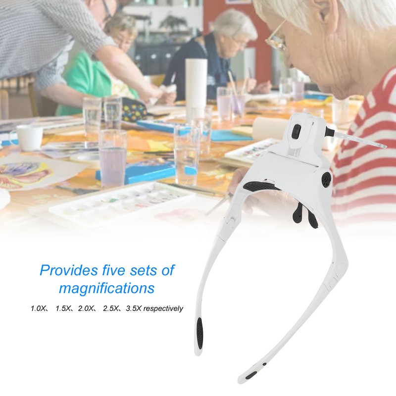 Headband Magnifier Helmet Structure 5 Magnifying Optical Lenses Ergonomic 2