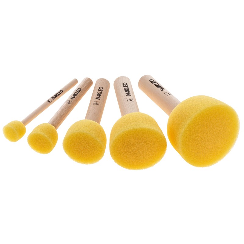 NAKLEO Foam Stencil Stippling Brush Set, 5 Pcs Round Sponges
