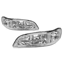 PM PERFORMOTOR Chorme Housing Clear Corner Factory OE Style Headlight Replacement Compatible With 98-02 Accord, PMHL-HACC-9802-OH-CC