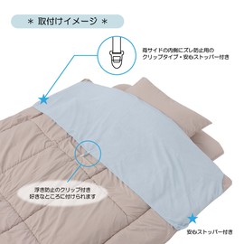 Tokyo Nishikawa PGB2554801B1 Collar Cover, Single Use, 100% Cotton, Fluffy, Pile, Easy to Put on and Take off, Includes Stopper, Blue