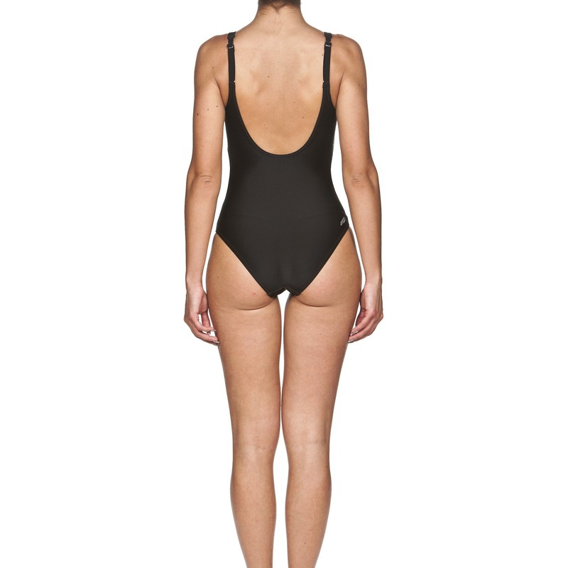 Arena Damen Badeanzug Cyklon, Black/Soft grren, 36
