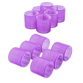 Dompel Hair Rollers 24 Pack - Self Grip Rollers for Hair - Salon Hair Curlers Set for Long, Medium, Short Hair – Big Hair Rollers for Styling and Extra Volume 2 Size (12 Large - 12 Jumbo)