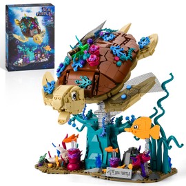 SATHIBI Sea Turtle Building Sets for Adult,Ocean Animal Building Blocks Collection Toy for Home or Office Decor,Idea Gift for Teens 14+(1271PCS)