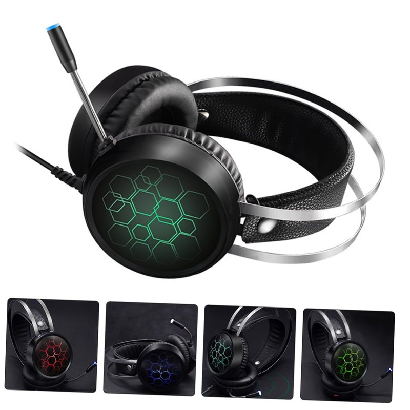 KOMBIUDA RGB Wired Gaming Headset with Mic Comfortable Over Ear