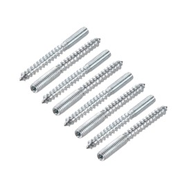 METALLIXITY Double Ended Screws (M6x60mm) 8pcs, Hanger Bolts Carbon Steel Self-Tapping Double Sided Screws - for Home Repairs