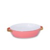 Beatriz Ball CERAMIC Small Oval Baker with Gold Handles (Salmon)