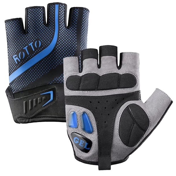 ROTTO Cycling Gloves, Half Finger Gloves, Unisex Cycling Gloves with