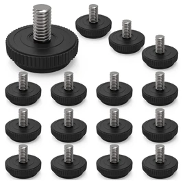 16 Pack 5/16-18 Stainless Steel Adjustable Threaded Furniture Leg Leveling Feet Screw-in Glide Leveler,Screw Foot Levelers Screw On Furniture Glide Leveling Table,Chair,Furniture