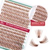 FADVAN Cluster Eyelash Extensions 280 Pieces Curl D Eyelashes Individual