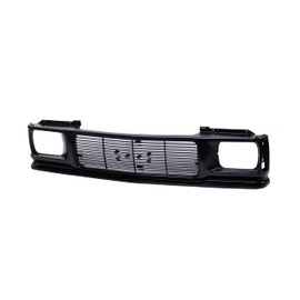 CarPartsDepot Front Texture Black Grille Assembly Grill Black Shell Insert Compatible For GMC Jimmy S15 Sonoma Sport Utility Vehicle Standard Extended Cab Pickup 1991-1994 Base SLE SLT SLS GT