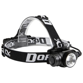 Dorcy 1,000-Lumen Pro Water-Resistant LED Rechargeable Headlamp, Black (41-2121)