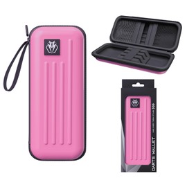 Lavishio Dart Case,Darts Carrying Case Holds 3 Darts and Extra Accessories,Built-In Storage Tubes and Pockets for Flights, Tips, Shafts ect. (Pink)