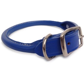 Auburn Leathercrafters Rolled Dog Collar - Royal Blue - 10