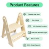WOOD CITY Step Stool Foldable for Toddlers, Adjustable Kids Step