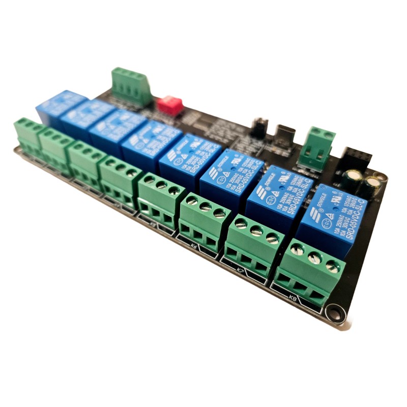 IOTMUG 8 Channel I2C Electromagnetic Relay Module Arduino Raspberry Dual